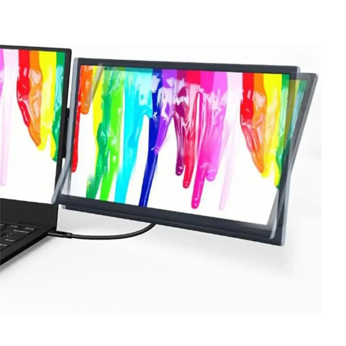 Portable LCD Screen Extender - 14.1 in EM1412 Electrified Monitor for Conference, Office, Laptop Gaming Use