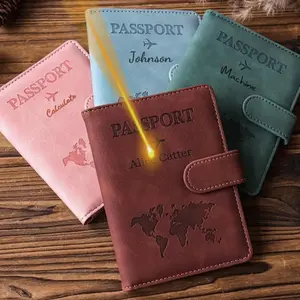 Custom Passport Cover Case Engraved Name Wallet