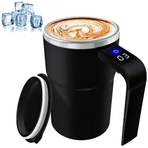 2026 Upgraded 13oz Auto Self Stirring Coffee Mug,Rechargeable Stainless Steel Insulated Mixing Cup,Smart Self-Stirring Mug for Coffee Milk Tea