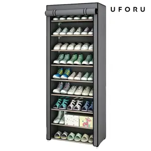 UFORU Simple Shoe Cabinet (10 Tiers, 9 Compartments) — Brand-New Multi-Tier, Dust-Proof Indoor Shoe Rack; Stylish and Minimalist—Perfect for Both Dormitories and Homes#SummerWins#DFYD