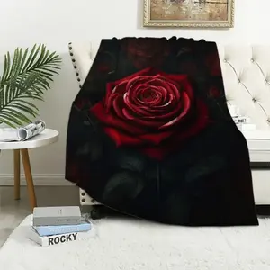 EastSmooth  Korean Mink Blanket Queen, 5 LB - 2 Ply Reversible 520GSM Silky Soft Plush Warm Blanket for Autumn Winter, Rose/Brown Father's Day Thanksgiving Valentine's Day holiday gifts for family and children