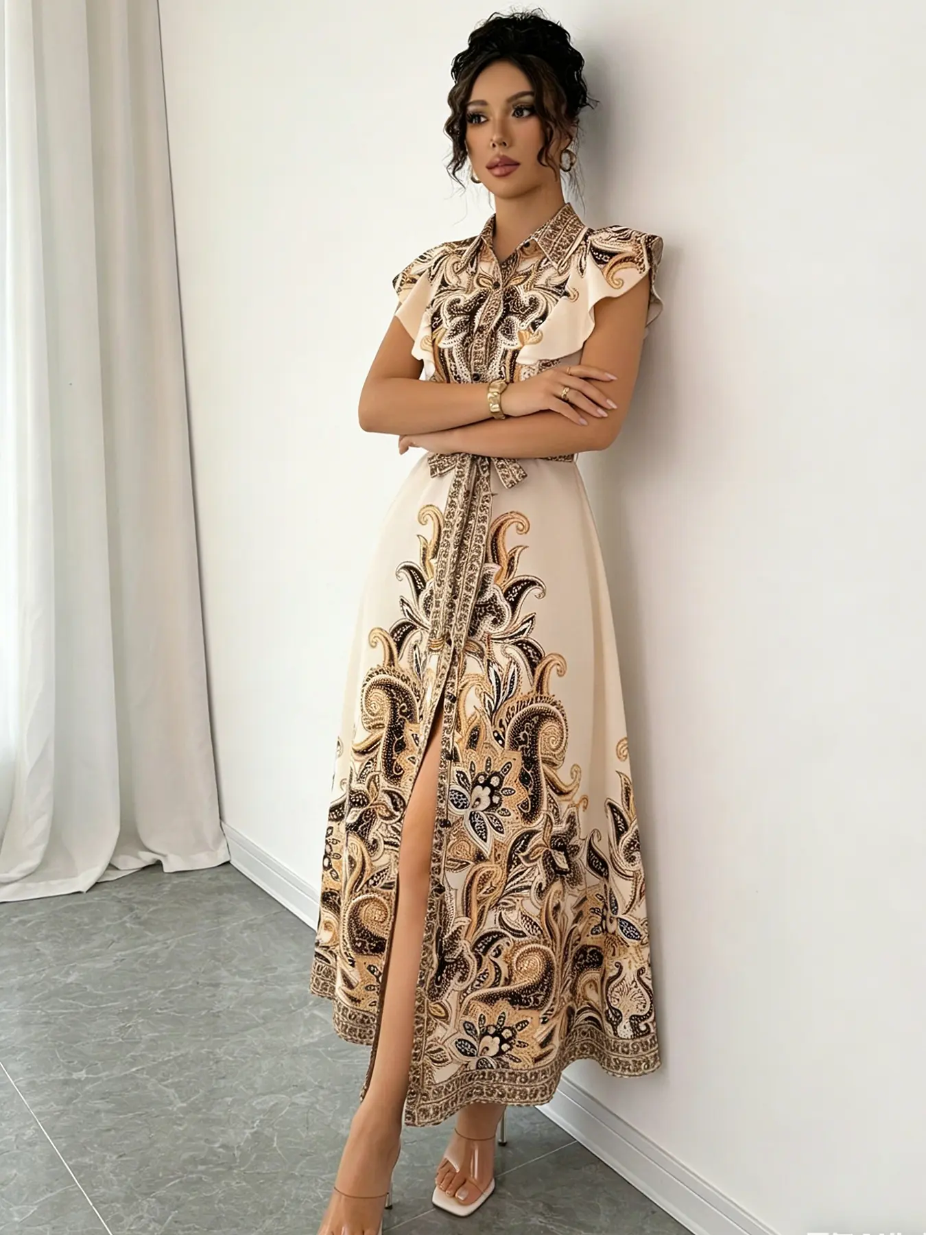 what to wear under a dress with high slits VALERIE Wedding Dress main image 0