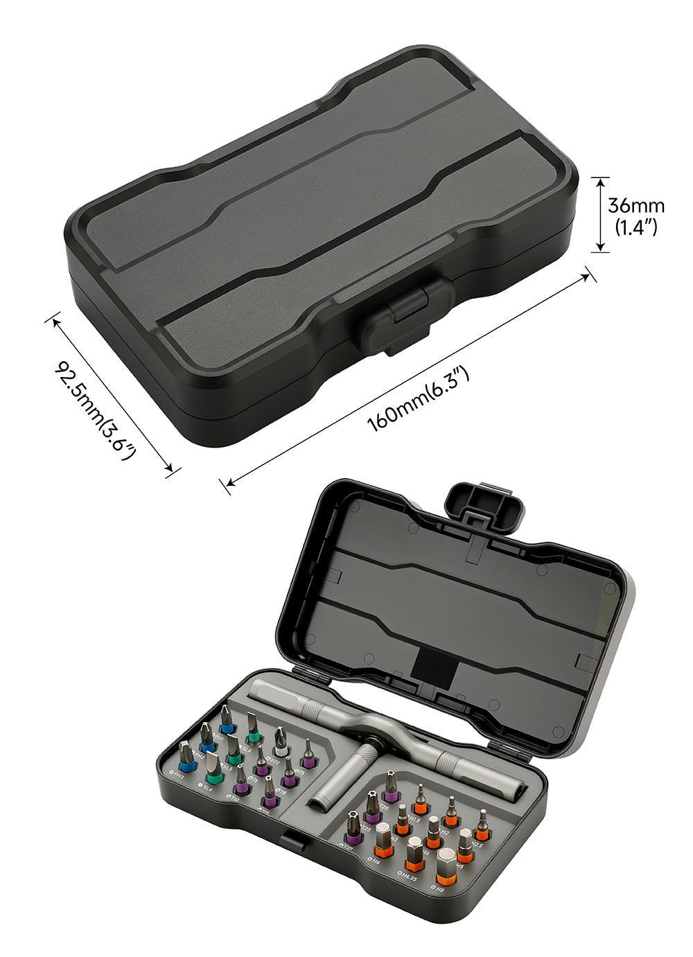 24 in 1 DIY Screwdriver Set, Switchable Shape Magnetic Screwdriver, Compact & Portable Ratchet Screwdriver Kit, Home Repair Tool Box for Daily Maintenance