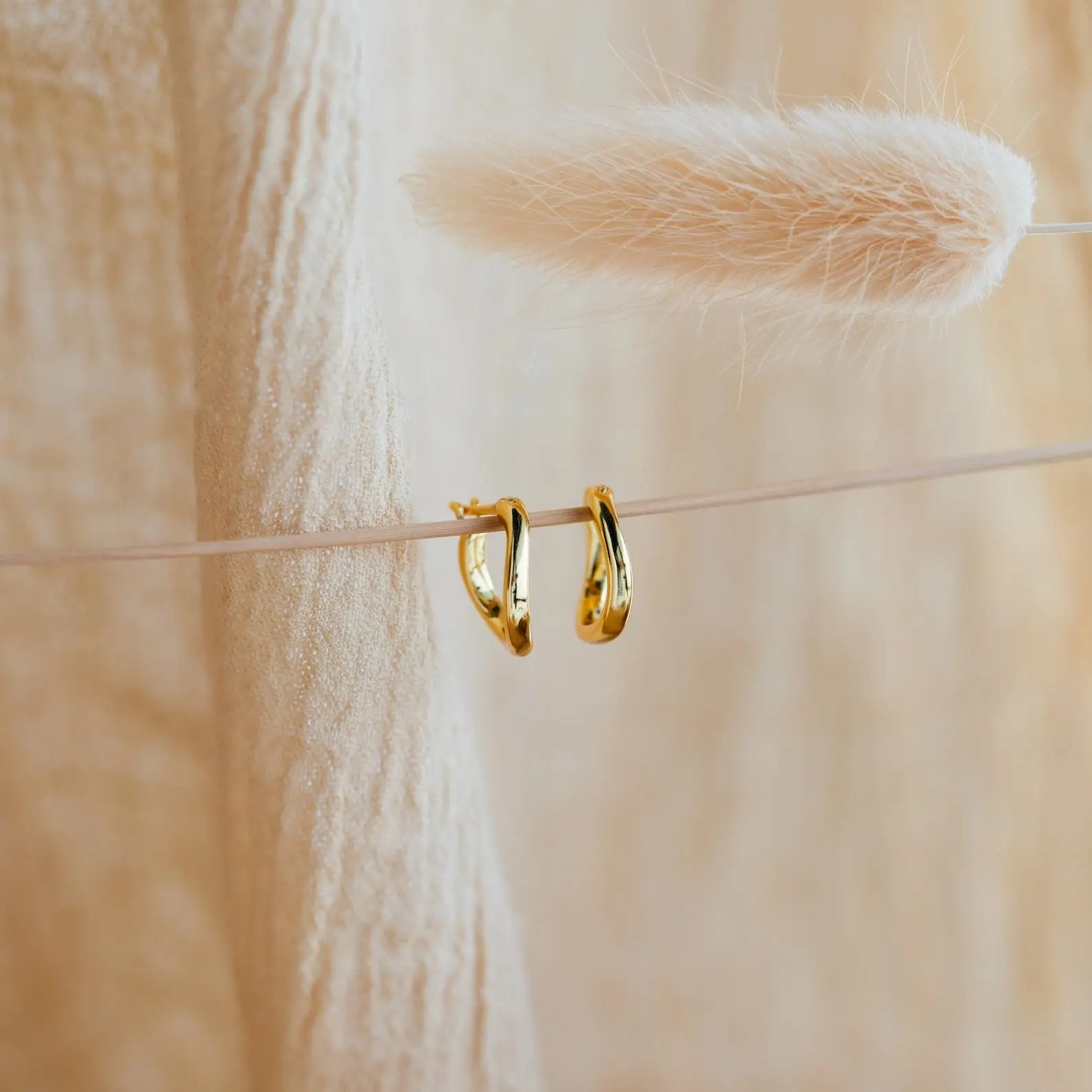 McKenna Abstract Hoops by Caitlyn Minimalist - Dainty Irregular Shaped Hoop Earrings - Geometric Jewelry - Gift for Sister