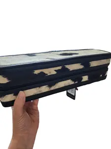 Black and White Western Hair Straightener Storage Case