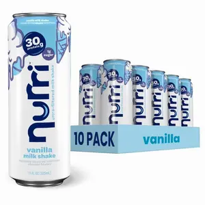 Nurri - 30g Protein Ultra Filtered Milk Shake – Vanilla - Lactose Free, Low Sugar, 150 Calories, 10 Vitamins and Minerals - 11 fl oz, 10 Cans