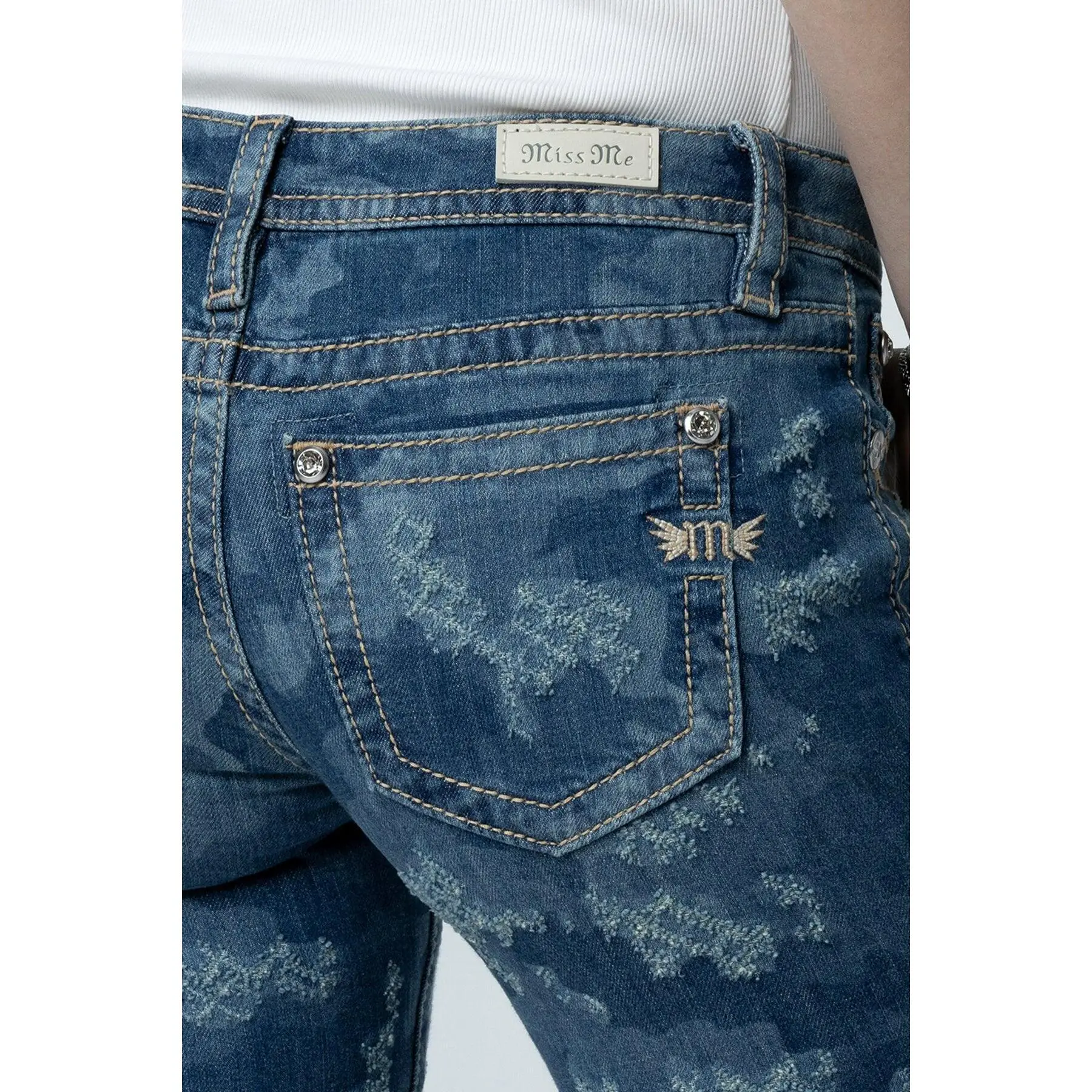 Denim Camo Skinny Jeans