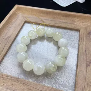 Natural Yellow Jade Beaded Bracelet for Women - Healing Crystal Stretch Bracelet, Handmade Gemstone Jewelry for Daily Wear & Gifts