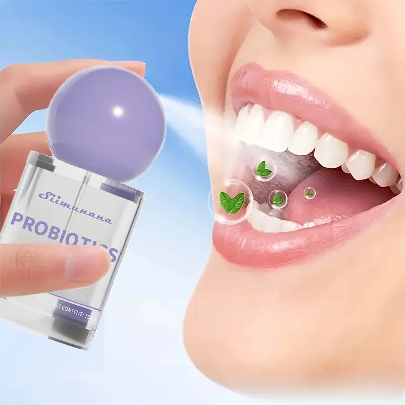 Probiotic Oral Spray with Probiotics for Balanced | 15ml Breath Freshener for Long-Lasting Freshness & Oral Care | Portable & Sugar-Free Oral Cleanser Cleansing