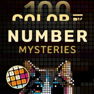 Adult Coloring Book with 100 Challenging Puzzles, Square Triangle Hexagon Circle, High-Quality Paper, Soft Cover, English Text