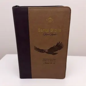 Biblia Letra Gigante rv 1960 Tamaño Manual 14 Aguila En Vuelo Cafe con indice Compacto para Diario y Estudio