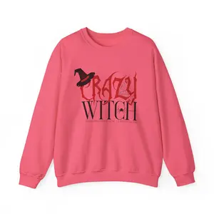Crazy Witch Witching After Forty Unisex Halloween Sweatshirt, Cozy Fall Clothing, Witch Sweatshirt, Gift for Her, Autumn Fashion, Spooky Season Apparel