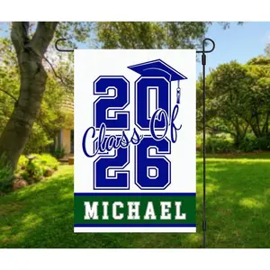 [Copy of] Custom Class of 2026 Graduation Garden Flag Personalized Senior Yard Sign with Name & School Colors Graduation Gift Homeware