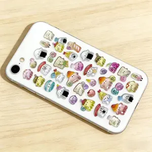 Cute Cartoon 3D Sticker, Relief Ghost Crystal 3D Sticker, Handmade Cartoon Decal, Suitable for Phone Album Decoration, Cellphone