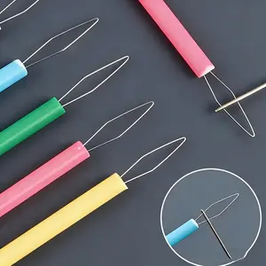 Plastic Beading Tool Set, Round Needle Threader for DIY Jewelry Making, Durable Sewing Kit for Seniors, Random Colors, Perfect Gift, Sewing Supplies Crafts