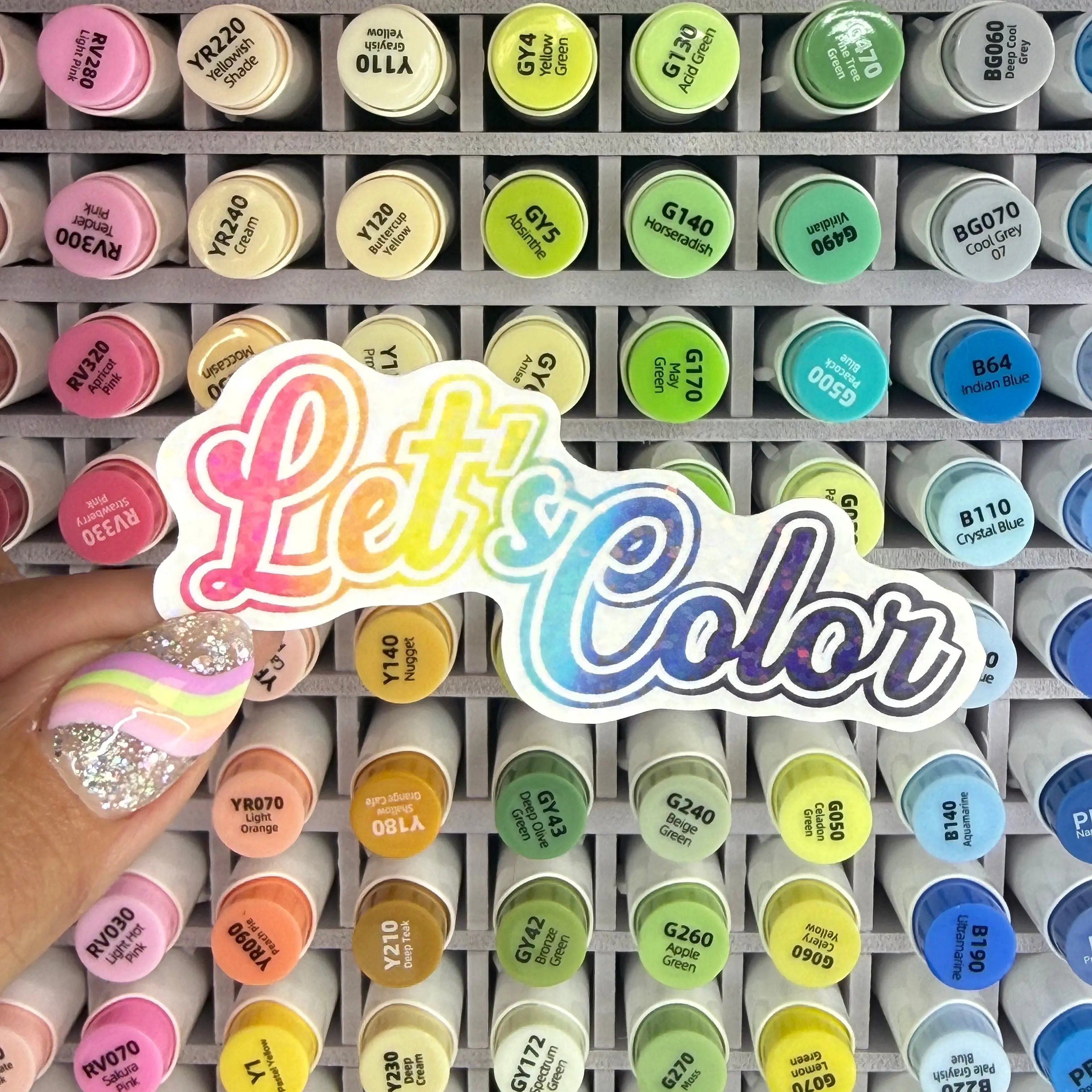 Rainbow Let's Color Sticker Rainbow Let's Color Sticker