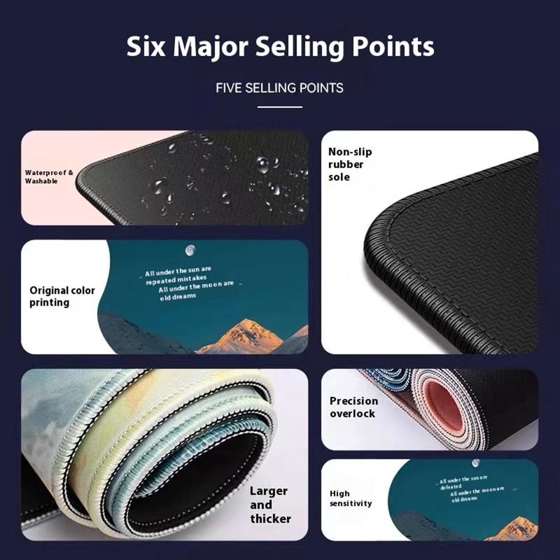 2025 NEW Large Excel Office Desk Mousepad | Extra Large XXL Deskmat w/Quick Ref Chart for Office Work & Gaming | Anti-Slip Stitched Edges | For Computer & Spreadsheet Enthusiasts