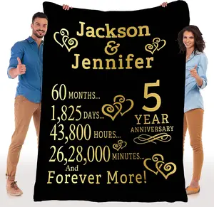 Best Gift for Anniversary, Customized Fleece Blanket, for Your Love Partner, Blanket for Couples, Valentine, Birthday, Soft and Cozy Blanket Home Bedroom Decor