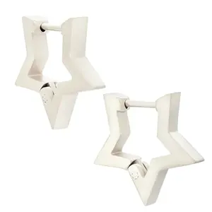 Star shaped contour earrings - paired with 316L stainless steel