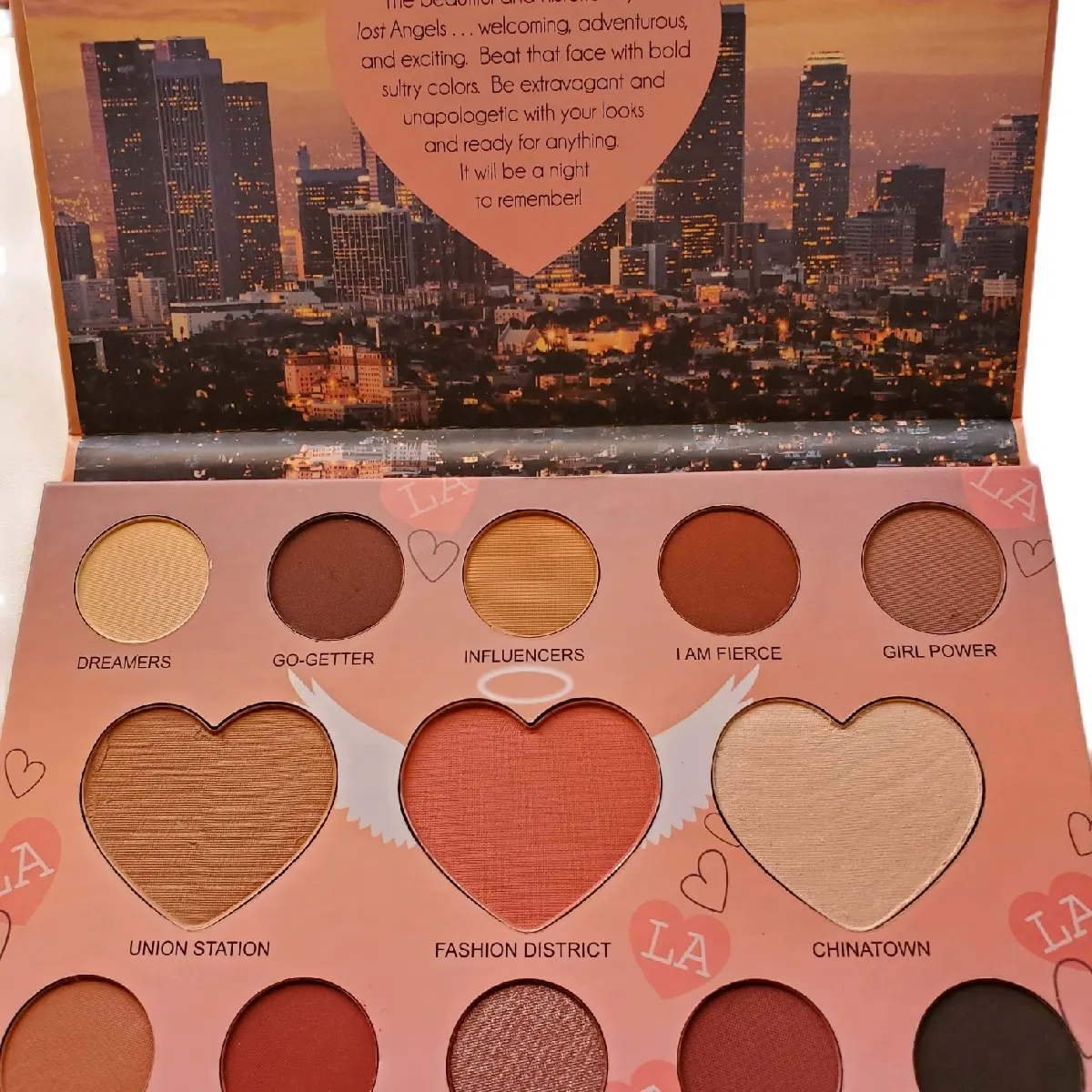 Italia Deluxe Angel Glam EyeShadow,  Blush and Highlighting Palette