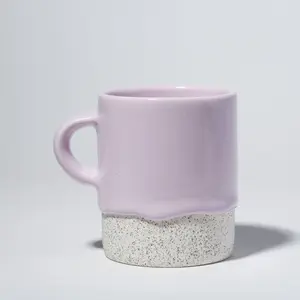 Drippy Pots 10oz Cylinder Mug - Ceramic Mug for Coffee, Tea, and Cold/Hot Drinks - Washable/Reusable Cup