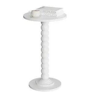 Indoor Outdoor Side Table 11.8" - Versatile Round Accent Table for Small Apartments, Patio, Bedroom, Plant Stand