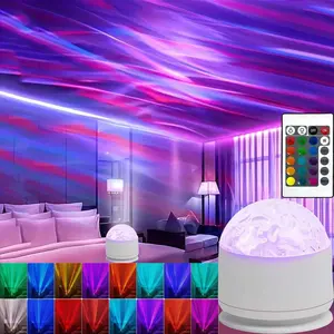 Northern Light Projector,16 Color Recharge Sunset Lamp  Night Light Projector,Dimmable 2 in 1 Galaxy Lamp  Wave Ceiling Projector Mood Ambient Lighting for Bedroom Party  Room Girl