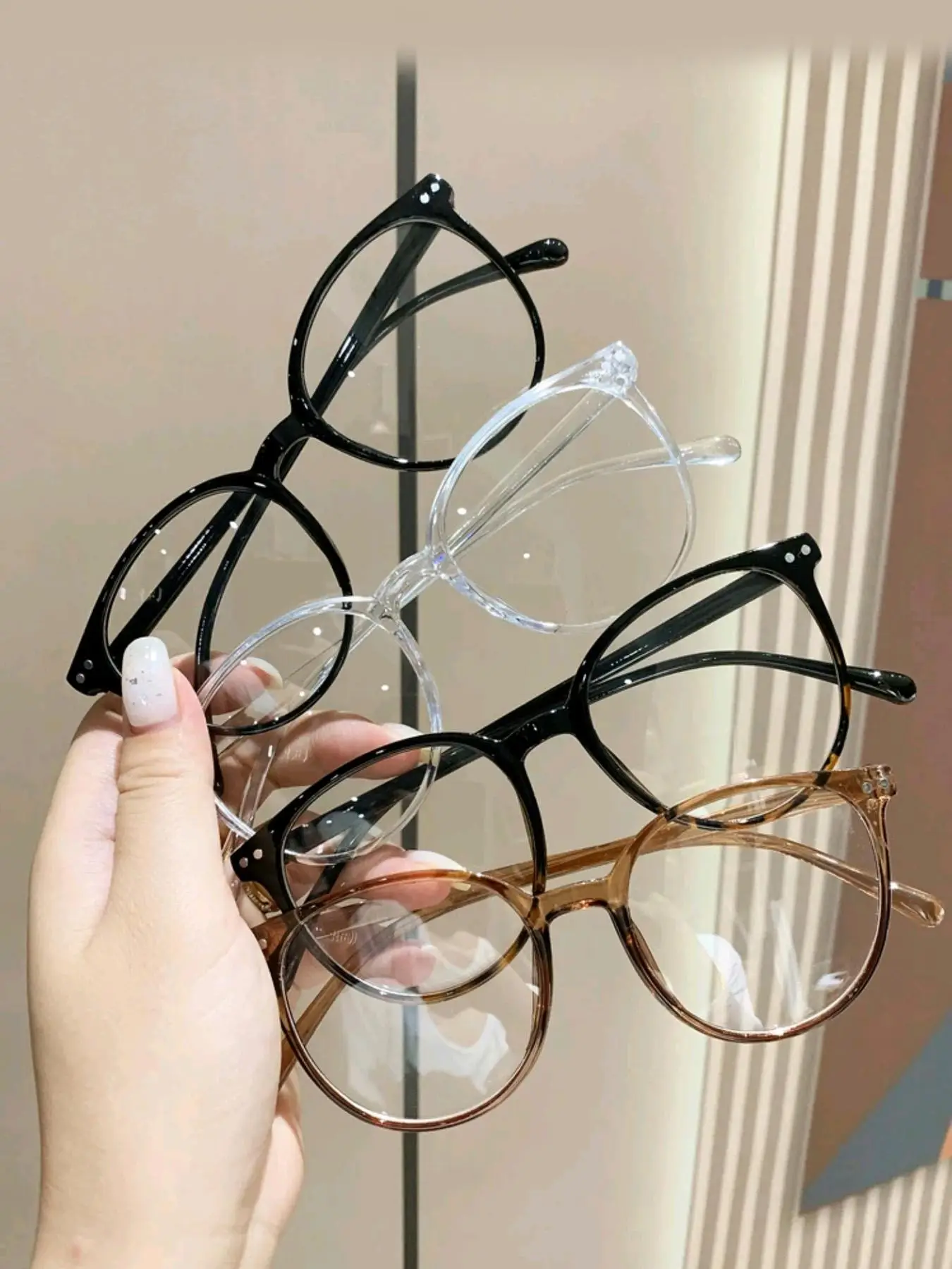 Summer Minimalist All-match Eyeglasses for Everyday Use for Gift, Outdoor Oval Frame Fashion Eyewear, Travel Accessories