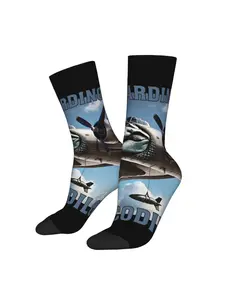 1 Pair Happy Funny Men's compression Sock Bombardino Crocodilo Retro Harajuku Brainrot Hip Hop Novelty Pattern Crew Crazy Sock Gift Printed Merry Christmas Decoration Gift Xmas