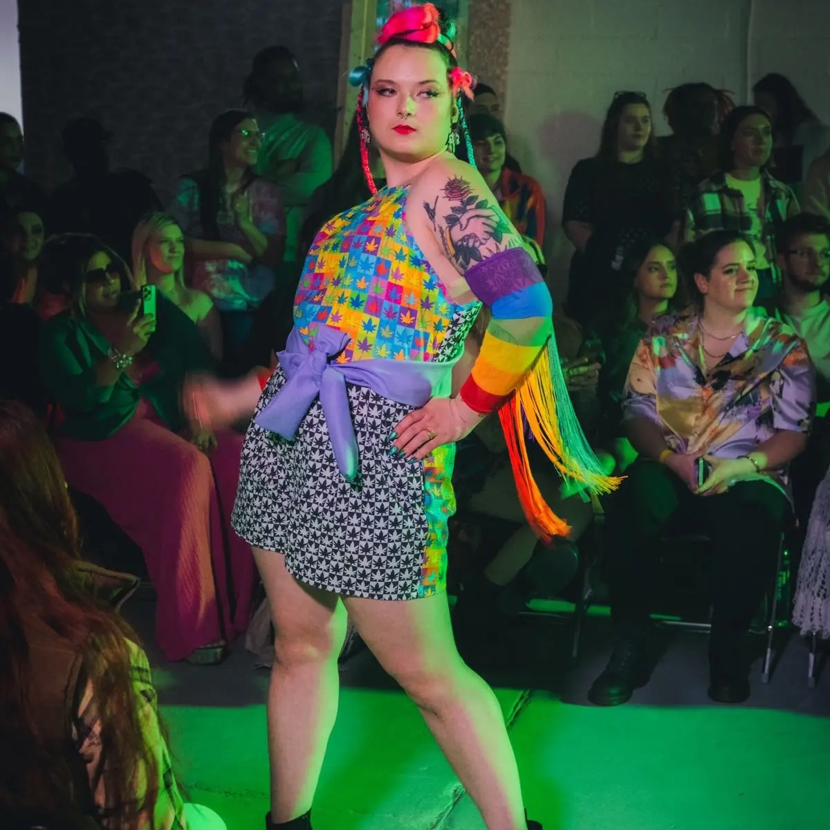 Rainbow Handmade Romper (Size XL, 16-22)