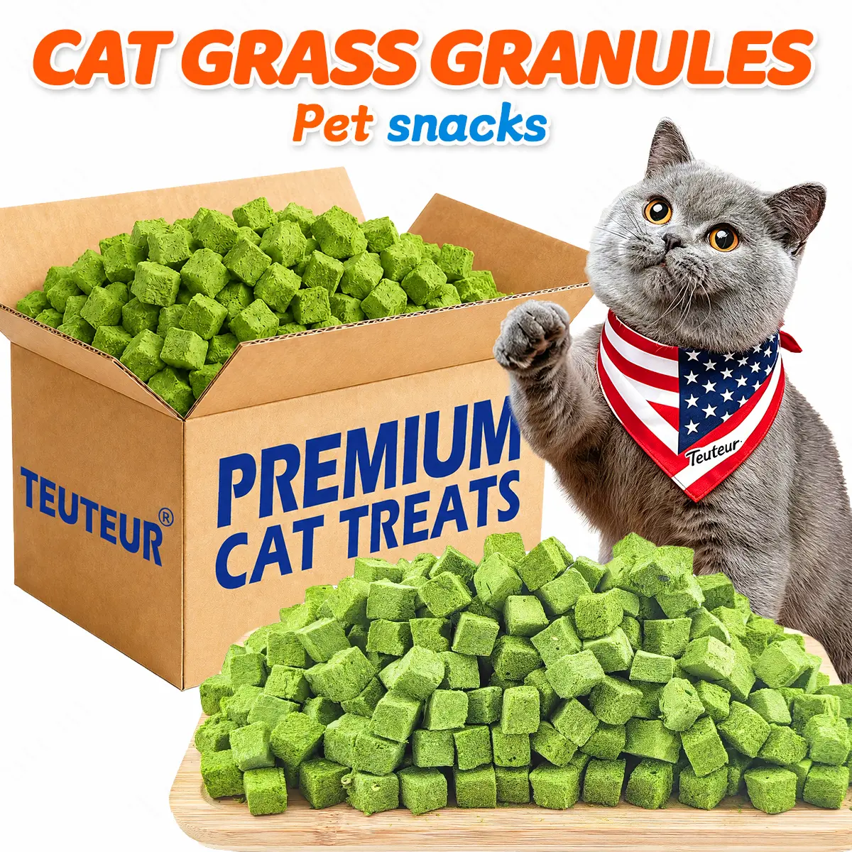 Cat Grass Freeze Dried Treats Cat Snack Pellets Cat Grass Biscuits Chew Sticks Kitten Treats Natural Ingredients Indoor Cat Supplies Tasty Snack Training Reward Crunchy Texture