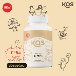 KOS Oh My NMN! 15,000/30000mg NMN/30/60 Servings NAD⁺ + Brain Booster — TikTok Viral Pink Pills with NMN, PQQ, Alpha-GPC