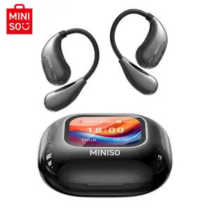 MINISO M95 True Wireless Open Ear Earbuds Bluetooth 5.4 IPX5 Waterproof 48Hours Play time OWS Headphones Immersive Premium Sound Long Distance Connection Headset with Charging Case Light-Weight Headphones Built-in Microphone Earbuds