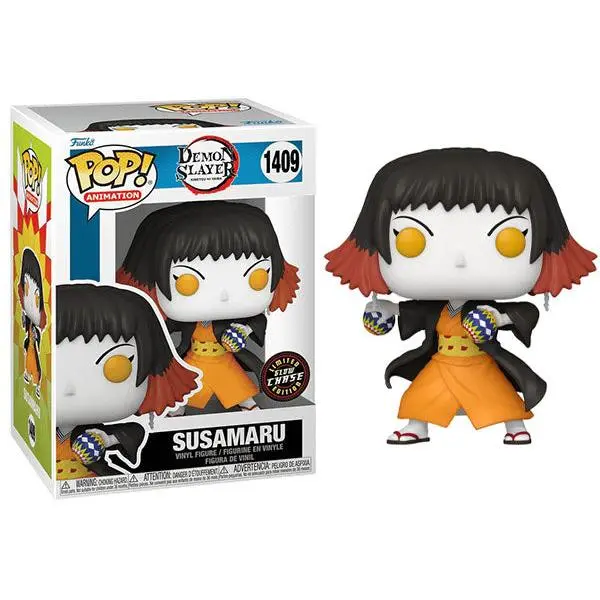 Funko Pop! Demon Slayer Susamaru Glow-in-the-Dark Chase Vinyl Figure (1409, 4 in) with PopShield Protector, Ideal for Anime Collectors and Fans of Demon Slayer, Yes