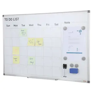 VEVOR Calendar Whiteboard, TikTokShopBlackFriday, 36 x 24 Inches Magnetic Dry Erase Calendar Board, Monthly Planner Whiteboard for Wall, 1 Magnetic Erase & 2 Dry Erase Marker & Movable Tray for Restaurant Office Home School