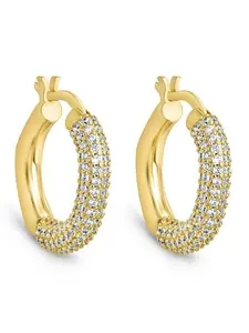 Cordelia CZ Studded Hoop Earrings