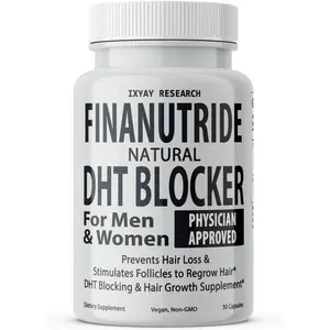 Finanutride Natural DHT Blocker & Hair Growth Capsules - Prevent Hair Loss, Stimulate Follicles, Proprietary Regrowth Treatment