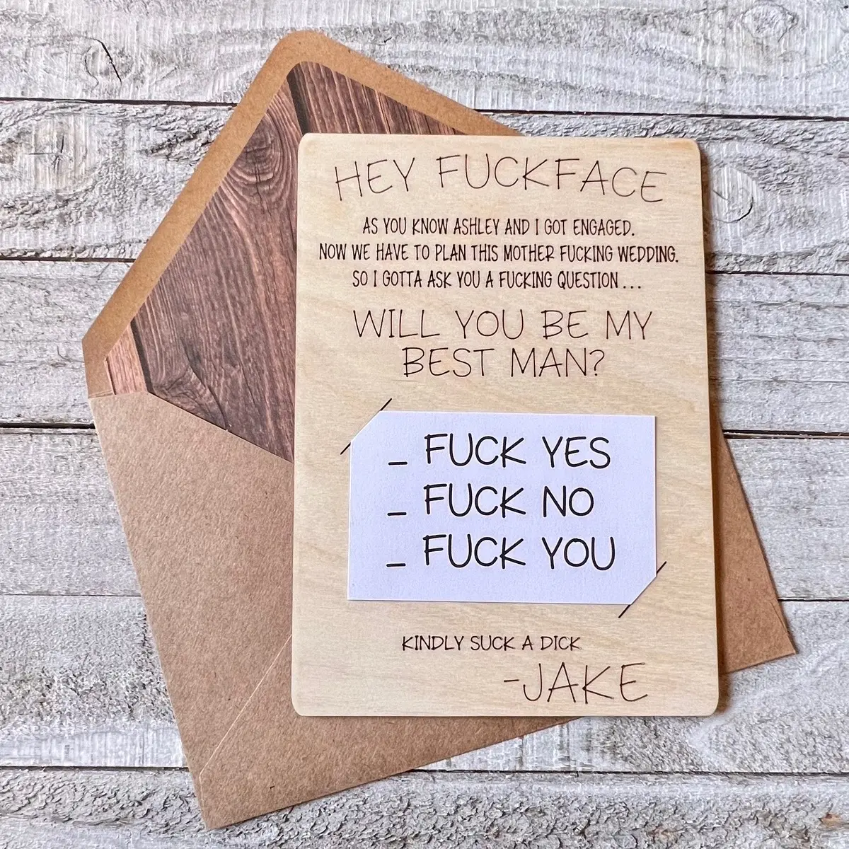 Best Man // Groomsman // Usher- Wedding Party Proposal Card