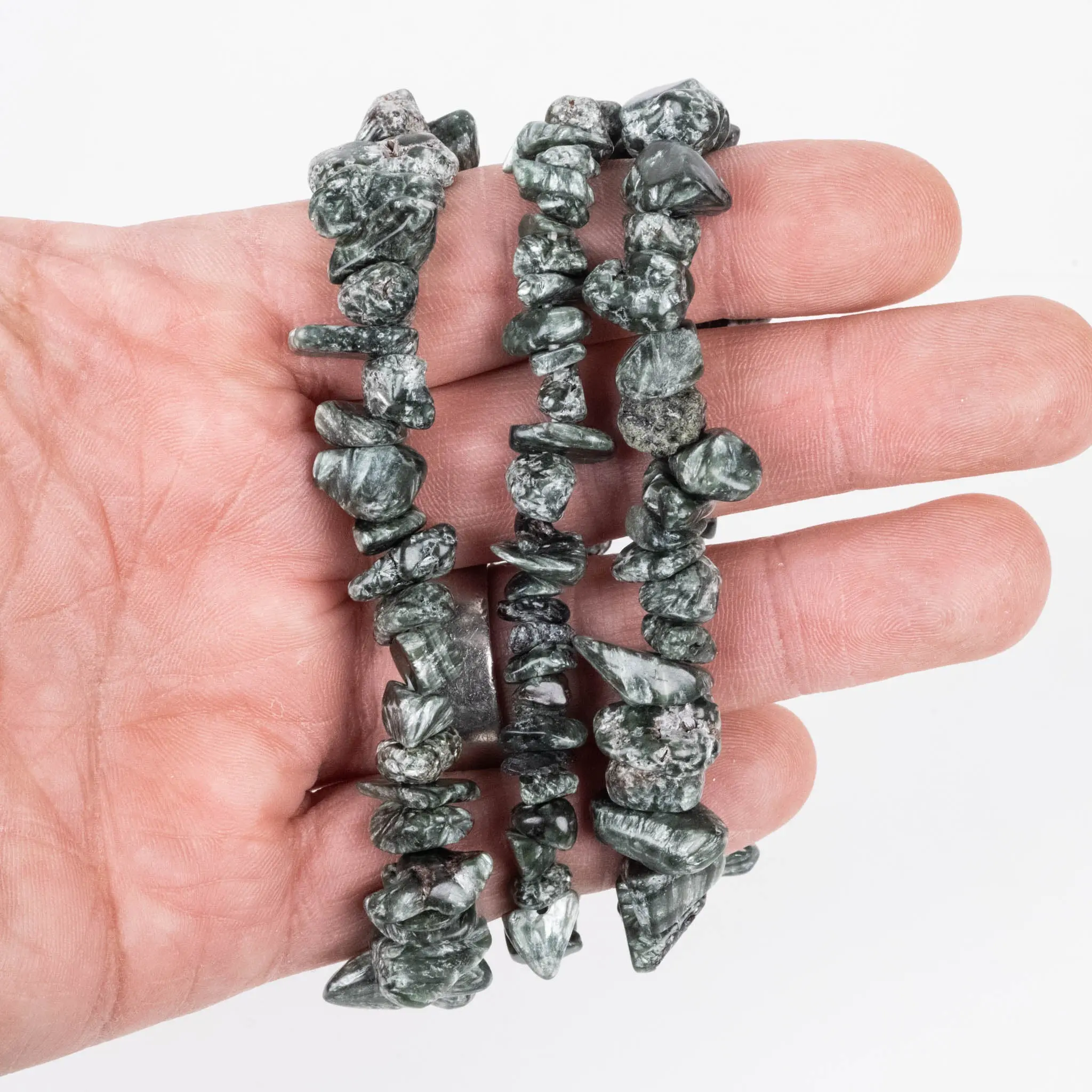 Seraphinite Tumbled Chips Bracelet