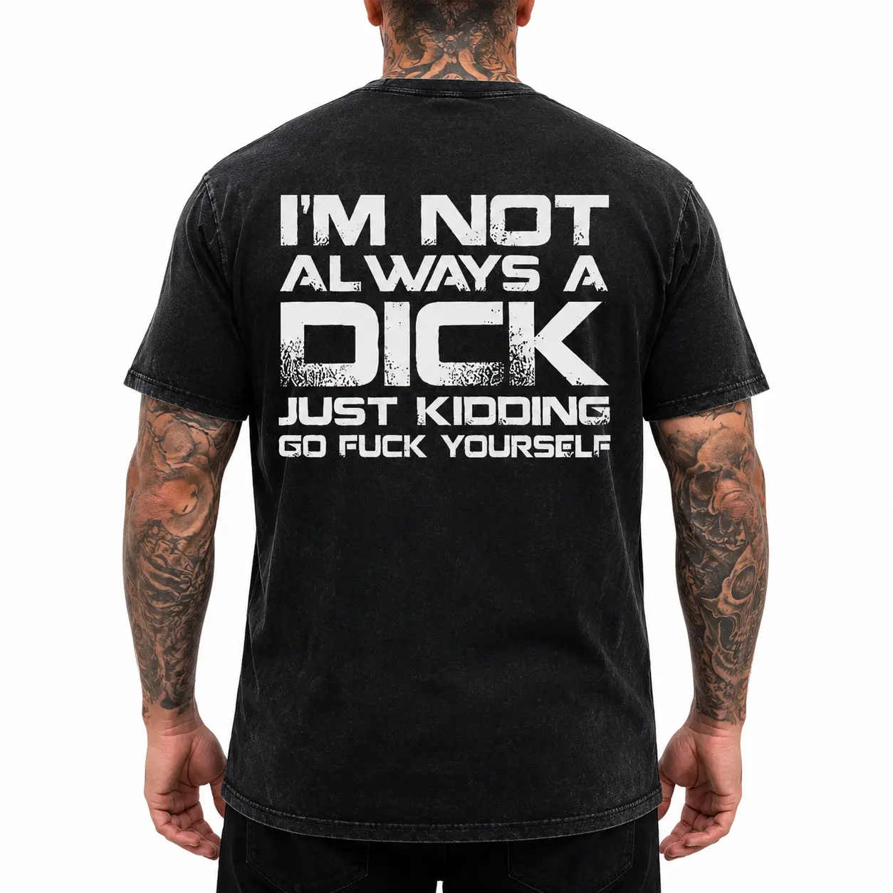 Men's Graphic Hoodie with Funny "I'm Not Always a D*ck" Slogan, Soft Cotton Fabric Pullover, Regular Fit