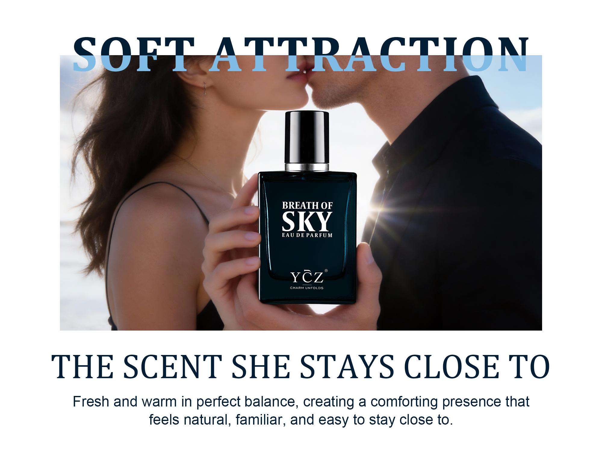 【New Arrival】YCZ Breath of Sky Eau de Parfum Unisex 50ml Fresh Airy Scent Premium Aromatic Woody Fragrance with Orange Blossom Rose Vanilla Amber Musk for Him & Her Elegant Arabian Perfume Luxurious Gift