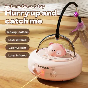 Self-Entertainment Anti-Boredom Automatic Laser Feather Electric Cat Toy Car
