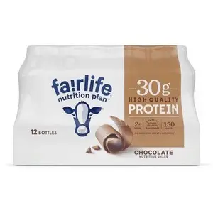 Fairlife Nutrition Plan High Protein Drink Chocolate 30g Shake, Gelatin Free, 11.5fl.oz, 12 Pack