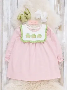 Lucky Lane Embroidered Ruffle Dress