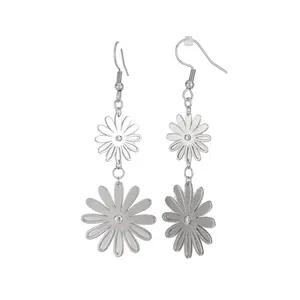 Steel by Design Floral Dangle Earrings