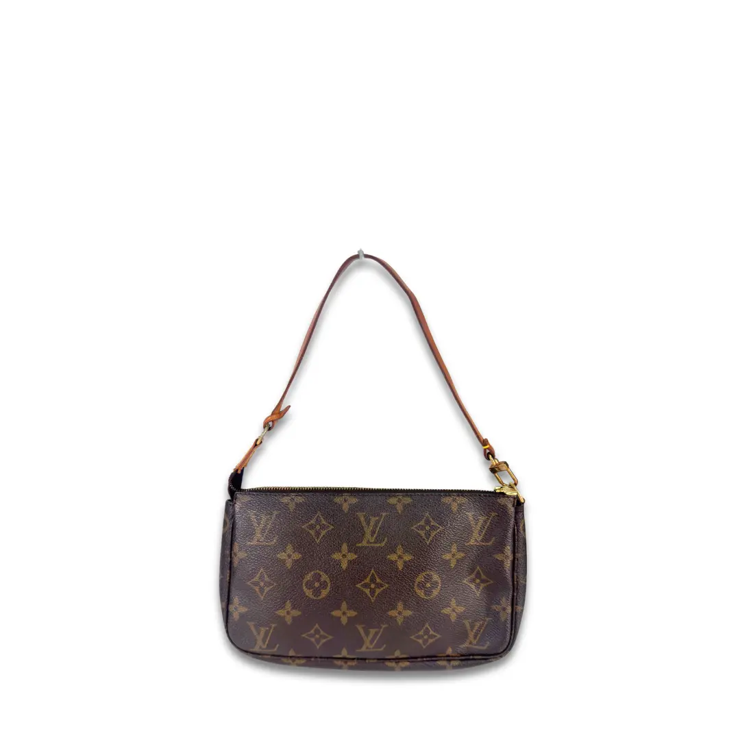 Pre-owned Louis Vuitton Coated Canvas Shoulder Bags Monogram Pochette Accessoires