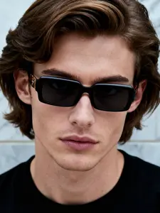 Men's Fashion Versatile Sunglasses, Trendy Casual Sunglasses, Classic Casual Rectangular Sun Glasses, PC Lenses, Lightweight Durable, Work Commute Daily Wear