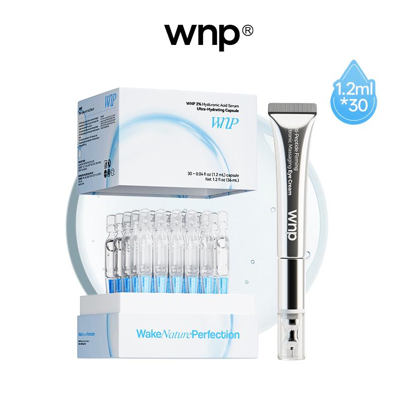 [WNP Official] Futura Tech Skin Set – Vegan | 3% Hyaluronic Acid Serum, Massaging Eye Cream & Hydrating Moisturizer for Comforting Skincare