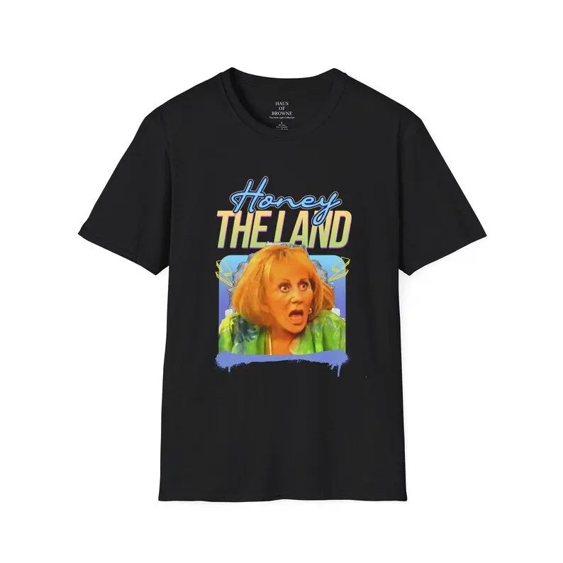 Honey, The Land! Sylvia Browne Shirt, Vintage-Inspired Unisex Softstyle Tee, Retro Psychic Quote Graphic T-Shirt