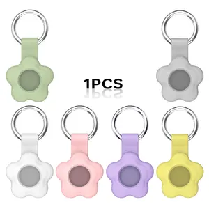 Floral Silicone Airtag Case, Protective Cover for Apple Airtag, Convenient Tracking Device Holder, Anti-Loss Design, Durable Material, Smart Key Finder